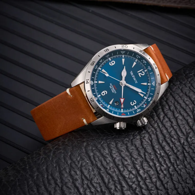Milifortic S103 Alpinist GMT Homage Watch Man 6460 Automatic Mechanical Watch 39.5mm Sport Watch Waterproof 100m Watches For Man