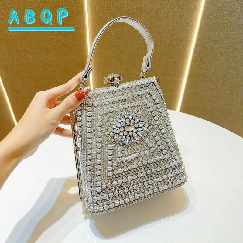 Evening Women's Bag Luxury Brand Diamond-encrusted Sparkling Dinner Party Handbag Fashion Diamond-encrusted Women's Shoulder Bag