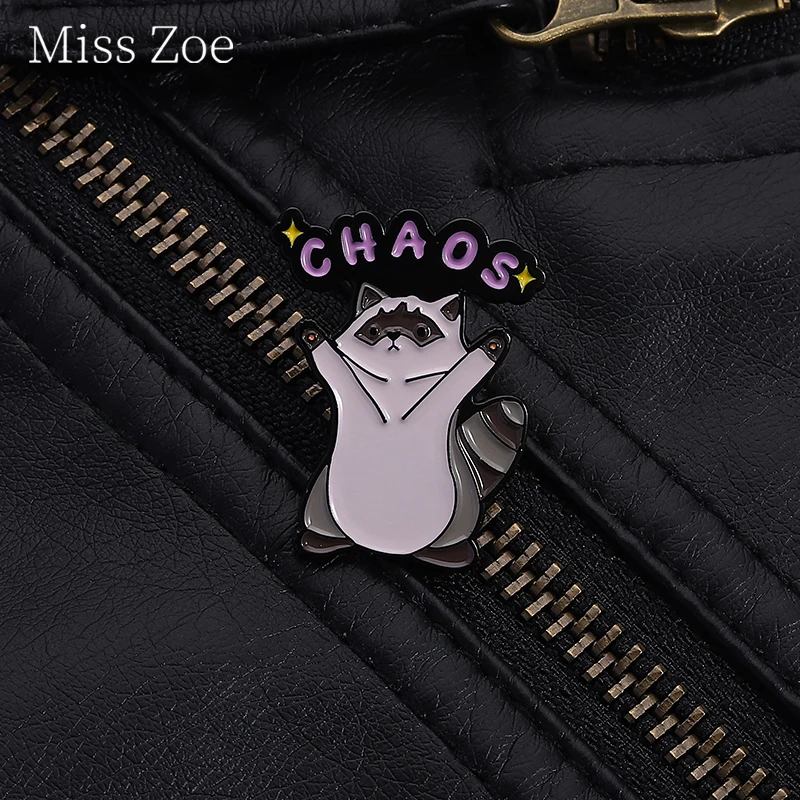 

Science Fiction Film Chaos City Enamel Pins Monster Squirrel Brooches Lapel Badges Animal Jewelry Wholesale Gift For Friends