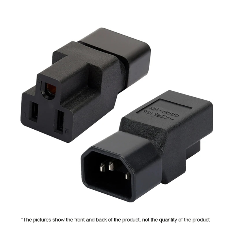 

IEC320 C14 To US 5-15R Connector Converter Male To Female Socket Chassis Conversion Plug C14-Nema 5-15R AC Power Adapter