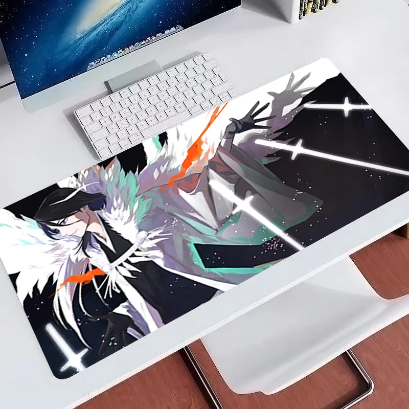 Extended Mouse Pad Gamer Keyboard Mat PC Computer Acessories Non Slip Esports Gaming Desk Mat B-bleach Mousepad Anime Desk Decor