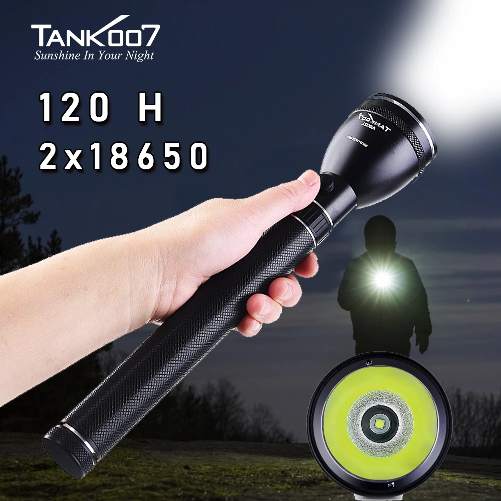 

TANK007 A602L High Power Police Long Range Flashlight USA LED Light USB 18650 Rechargeable Powerful Torchlight 3 Modes