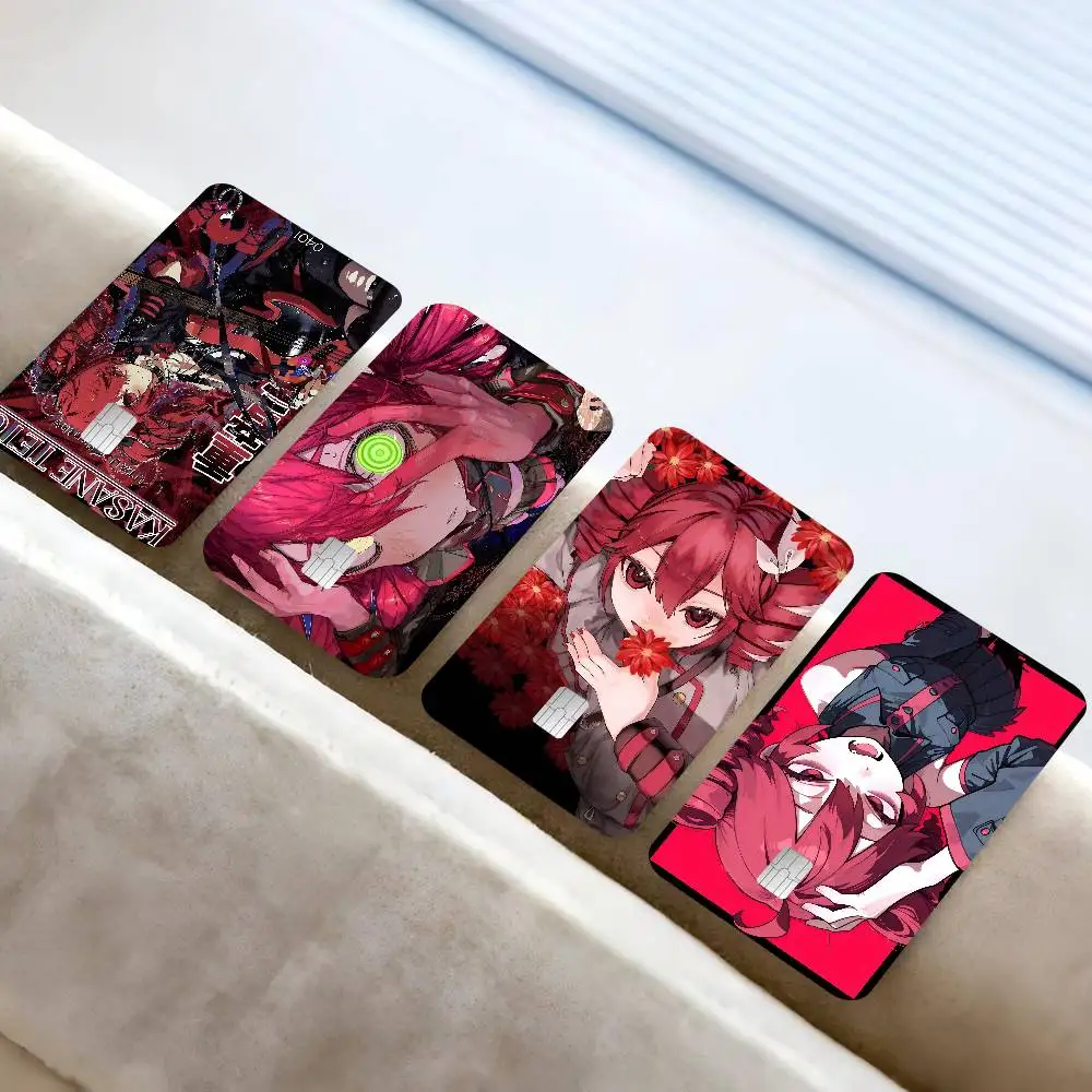 1pc Popular Virtual Singer Kasane Teto Game Anime Sticker Film Skin Cover Case for Large No Chip Debit Credit Card Front Side