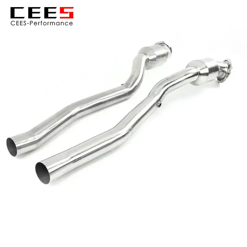 CEES Downpipe ForFerrari GTC4 Lusso 2018- Stainless Steel Catless Performance Downpipe Without Catalyst Exhaust System Test Pipe