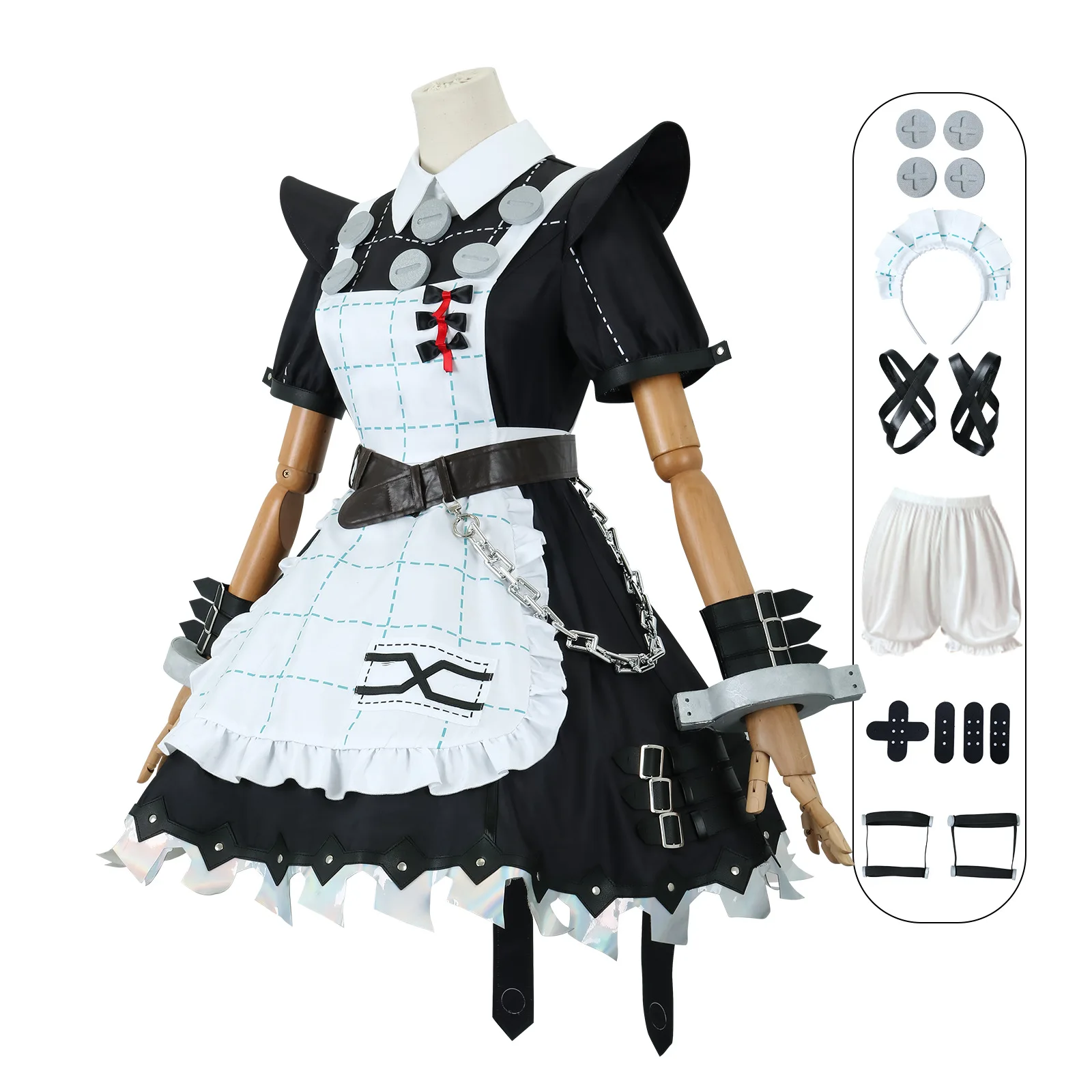 Zenless Zone Zero Ellen Joe Cosplay Costume Full Set Props ZZZ Ellen Joe Cosplay Costume Dress Tail for Halloween Party