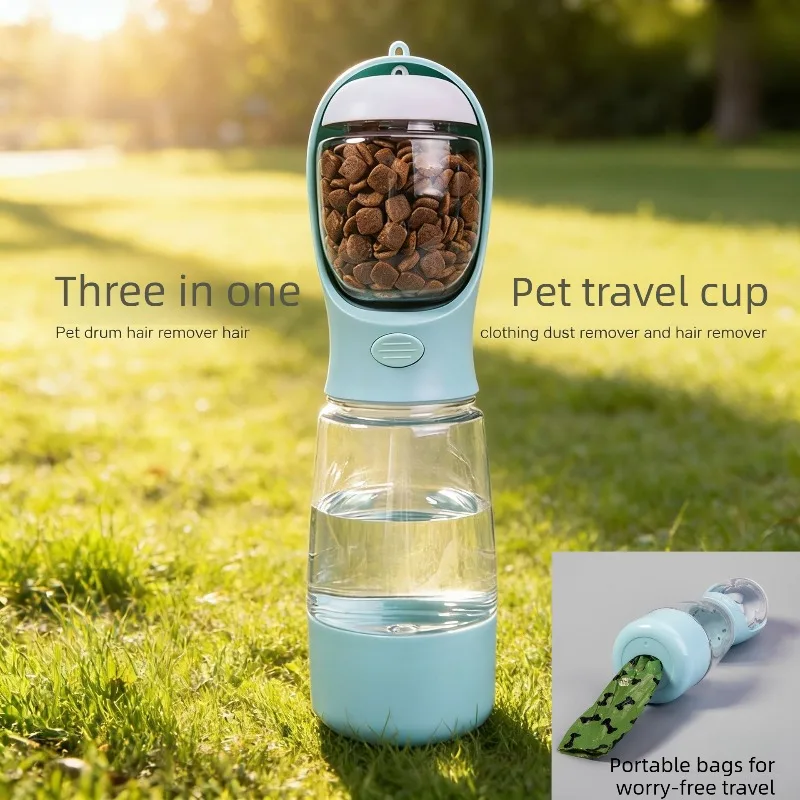 Dog Travel Cup Silicone 3 In 1 Food Water Drinking Outdoor Hiking Collapsible Dispenser Small Medium Dog Cat Puppy Bowl Portable