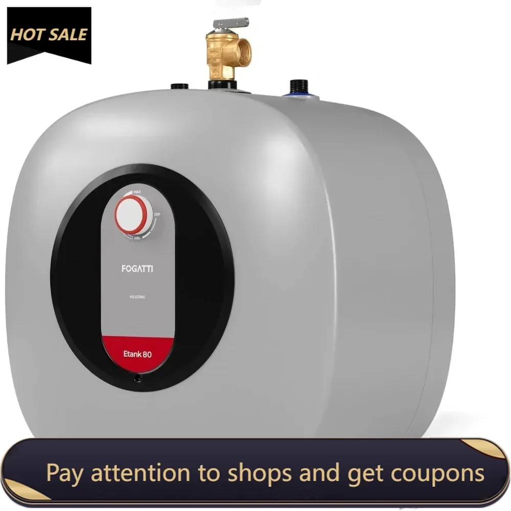 

Electric Tank Water Heater, 8.0 Gallon Point of Use Instant Hot Water Heater 120V 1440W, Wall or Floor Mounted, Easy to Install