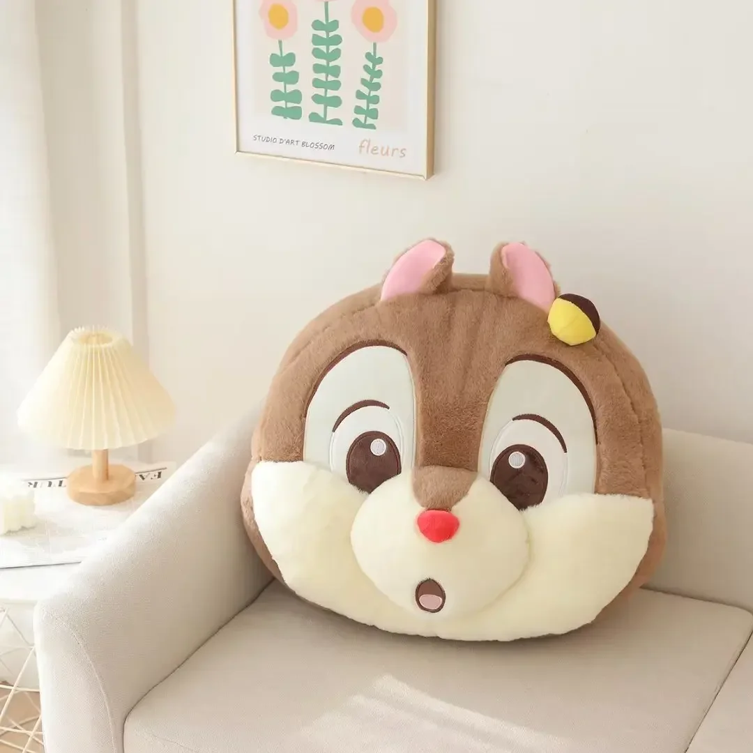 Disney chip e dale brinquedo de pelúcia chipsmunks anime travesseiro volta almofada macio e confortável pelúcia plushies crianças presentes aniversário