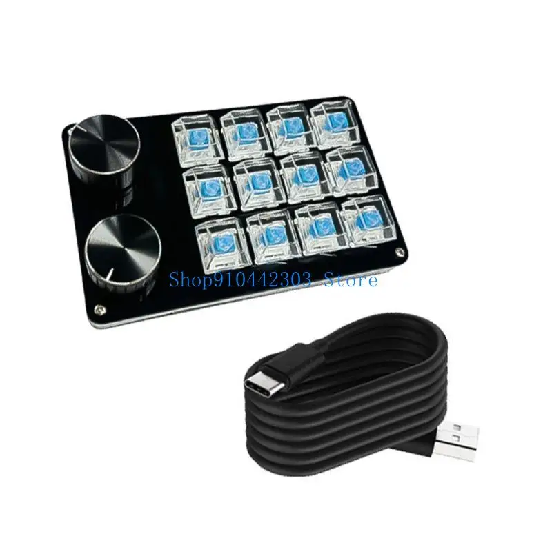 

652F Programmable Keyboards With 2Knobs,Mechanical Gaming Keypad,Hot Swappable Switches,Wire Customizable Control Pad