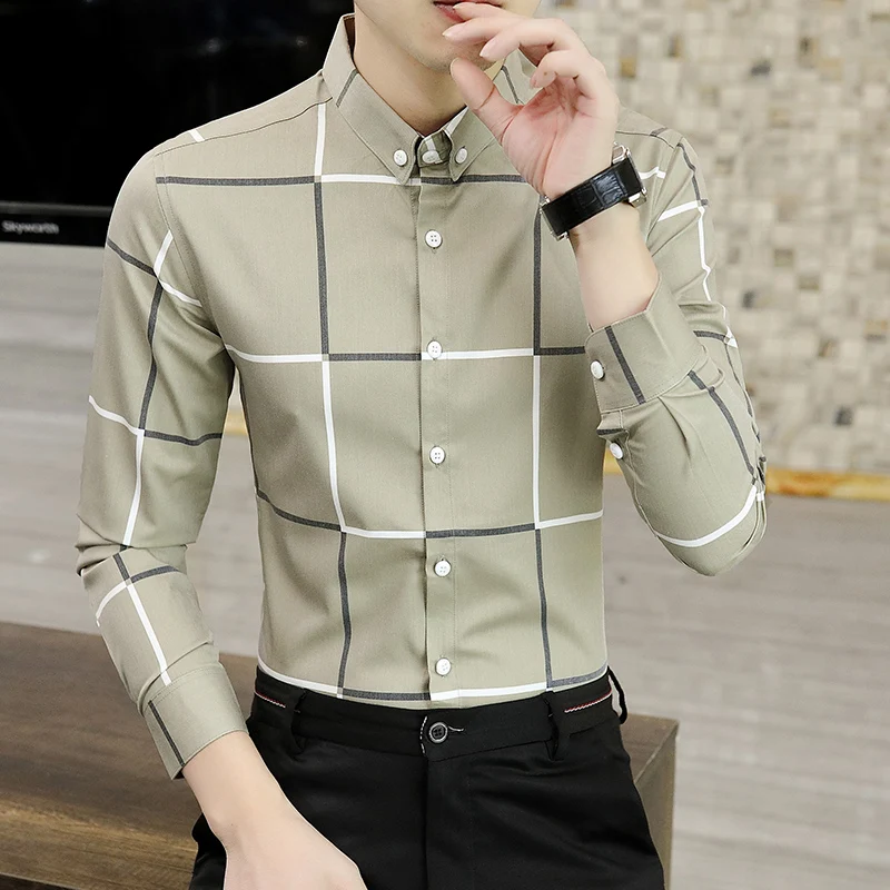 

Gentleman Shirts For Men Business Casual Long Sleeve Chemise Homme Autumn New Quality Soft Comfortable Boutique Camisa Masculina