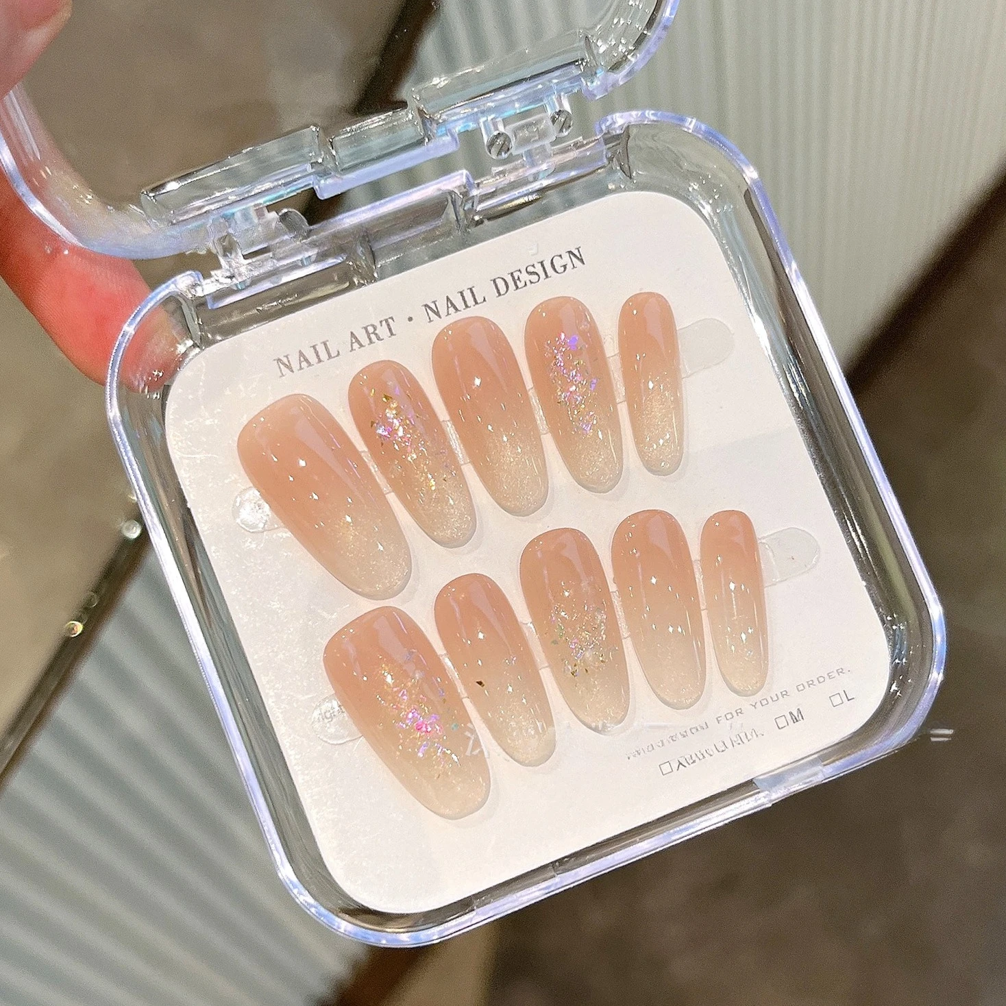 Dream Acetate Fairy Sweet Girl Playful Wearing Nail Pure Handmade Medium Ellipse High Sense Light Luxury Nail Pieces