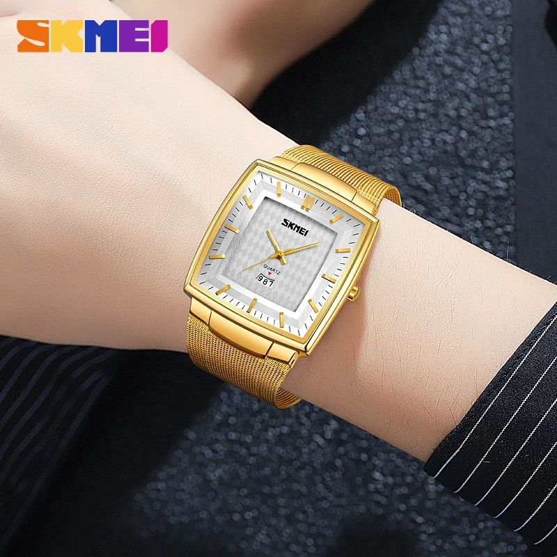 SKMEI Top Brand Luxury 2023 Full Steel Watches Mens Casual Time Date Quartz Wristwatch Sport Watches Clock Male reloj hombre