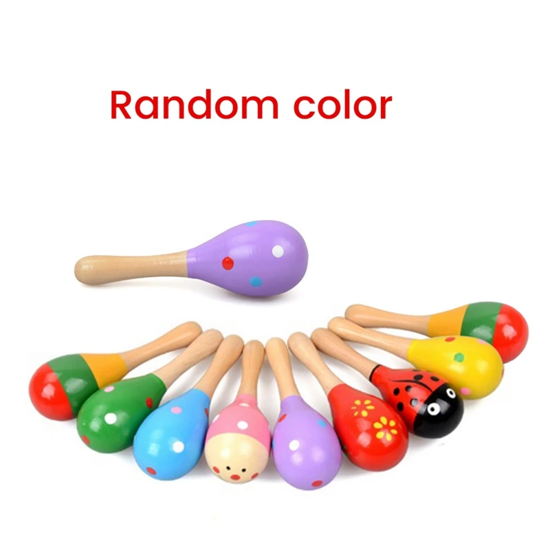 Musical Instruments Handheld Percussion Toy For Kids And Infants Colorful Sensory Egg Shaker (Random Color) 10Pcs