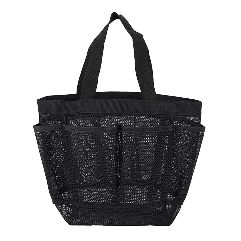 Women's Mesh Beach Bag Large Capacity Travel Tote for Cosmetics Swimwear Sunscreen Outdoor Makeup Storage Lightweight Handheld