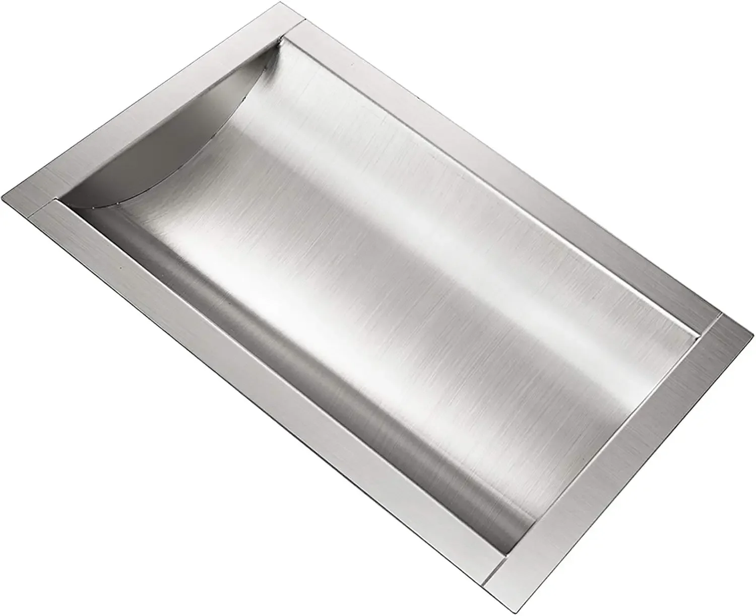 

304 Stainless Steel Drop-in Deal Tray 12" Deep x 10" Wide x 1.6" High Brushed Finish for Cash Register Window