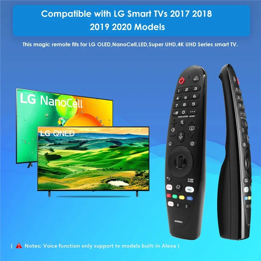 Hunnesor Replacement Magic Remote Control for LG Smart TV 2017-2020 with Pointer and Voice for LG TVs UHD OLED QNED NanoCell