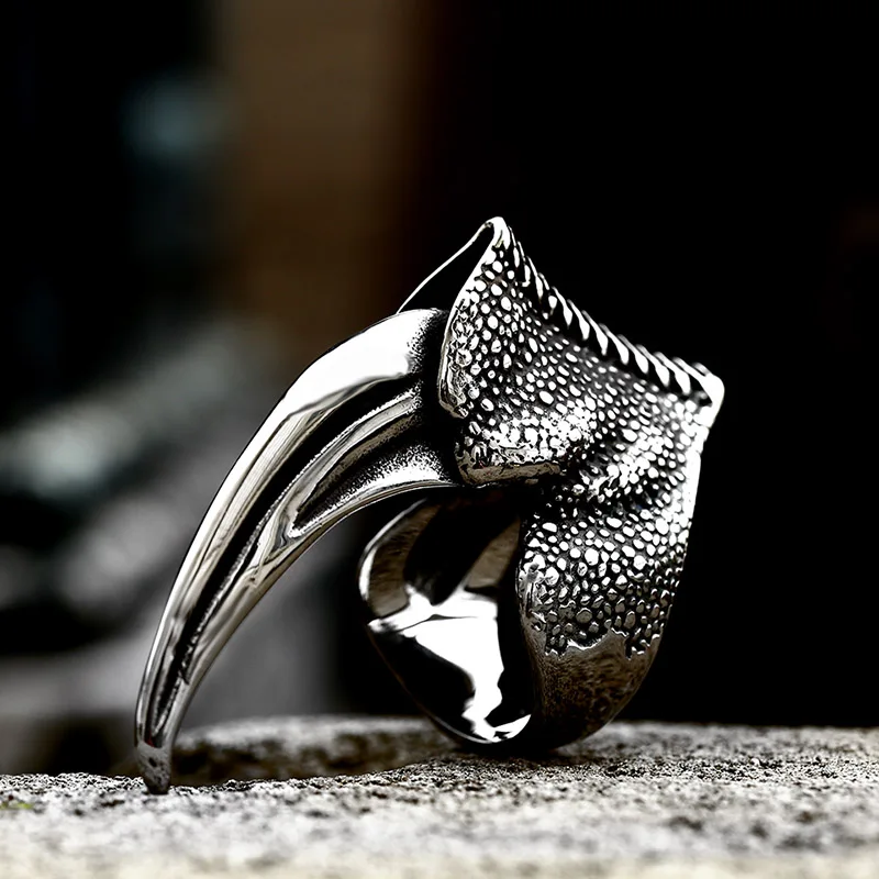 Viking Ravens Men Ring Norse Mythology Odin Crow Nordic Amulet Jewelry Rock  Finger Animal Ring