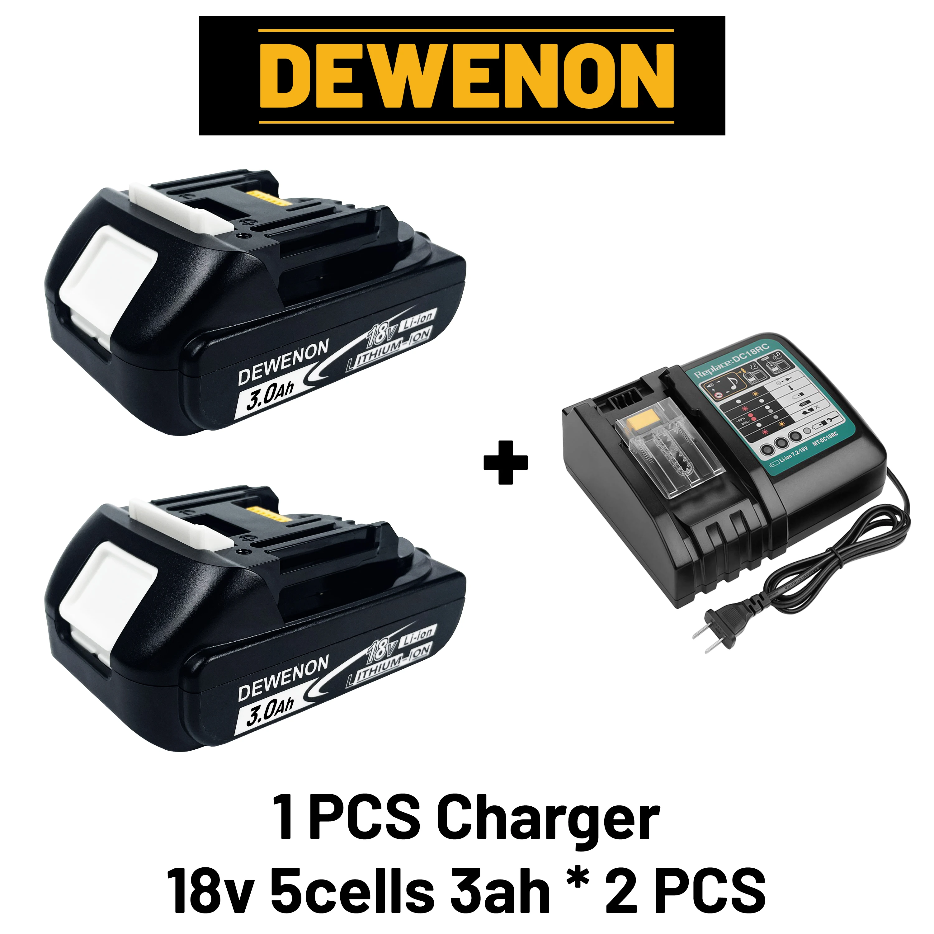 

For Makita 3Ah/Original Makita 18V Battery BL1830B BL1850B BL1850 BL1840 BL1860 BL1815 Replacement Lithium Battery