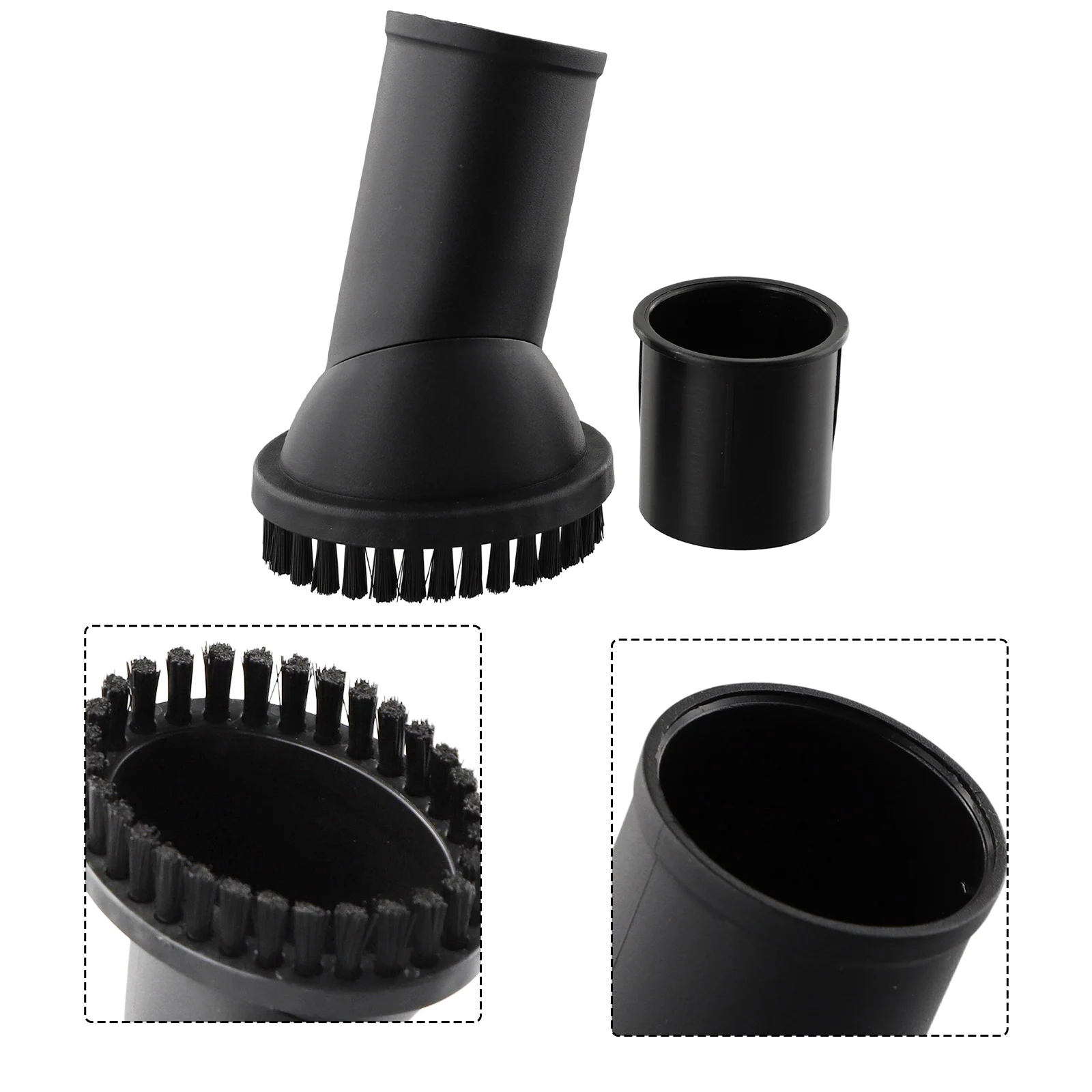 Round Brush With Hose Adapter For Karcher Inner Diameter 32-35MM Vacuum Cleaner Replacement Accessories