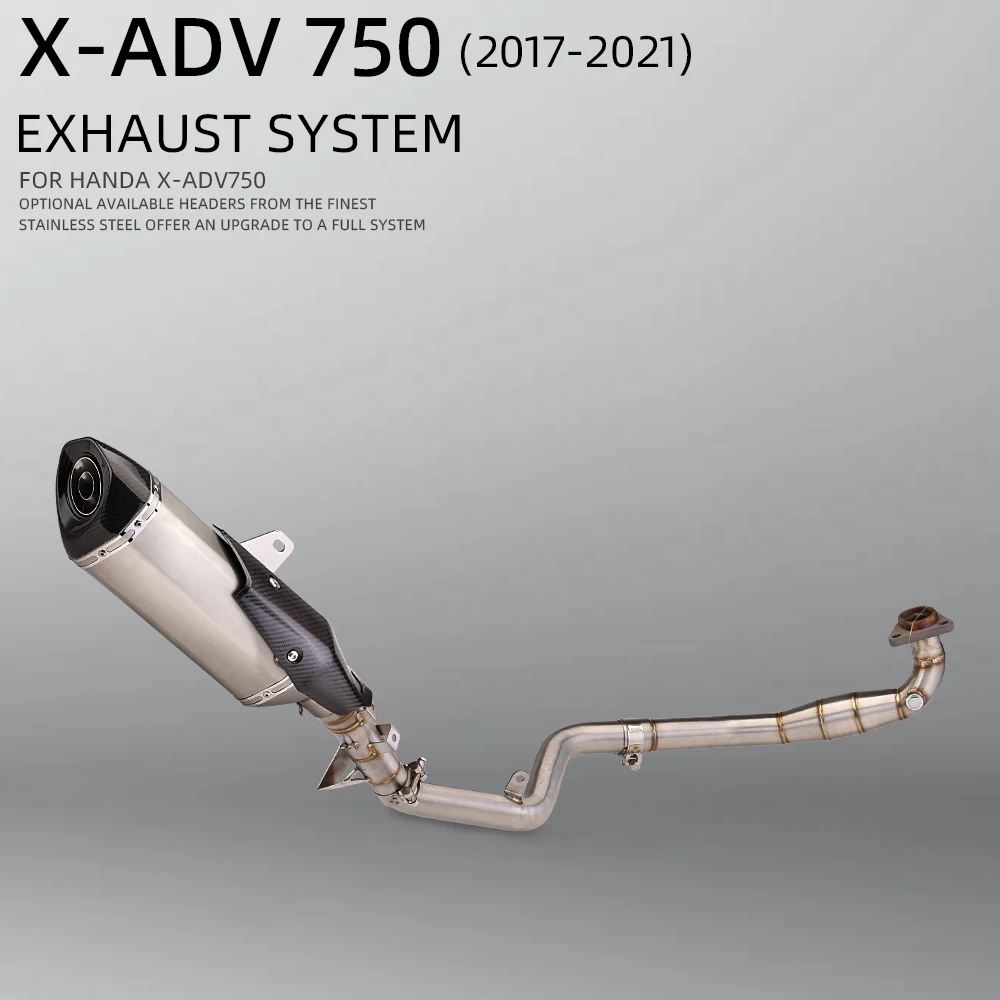 

Полная система для X-ADV 750 X ADV750 2017-2023 мотоциклетный глушитель Escape, модифицированная трубка, коллектор, передняя соединительная труба 51 мм
