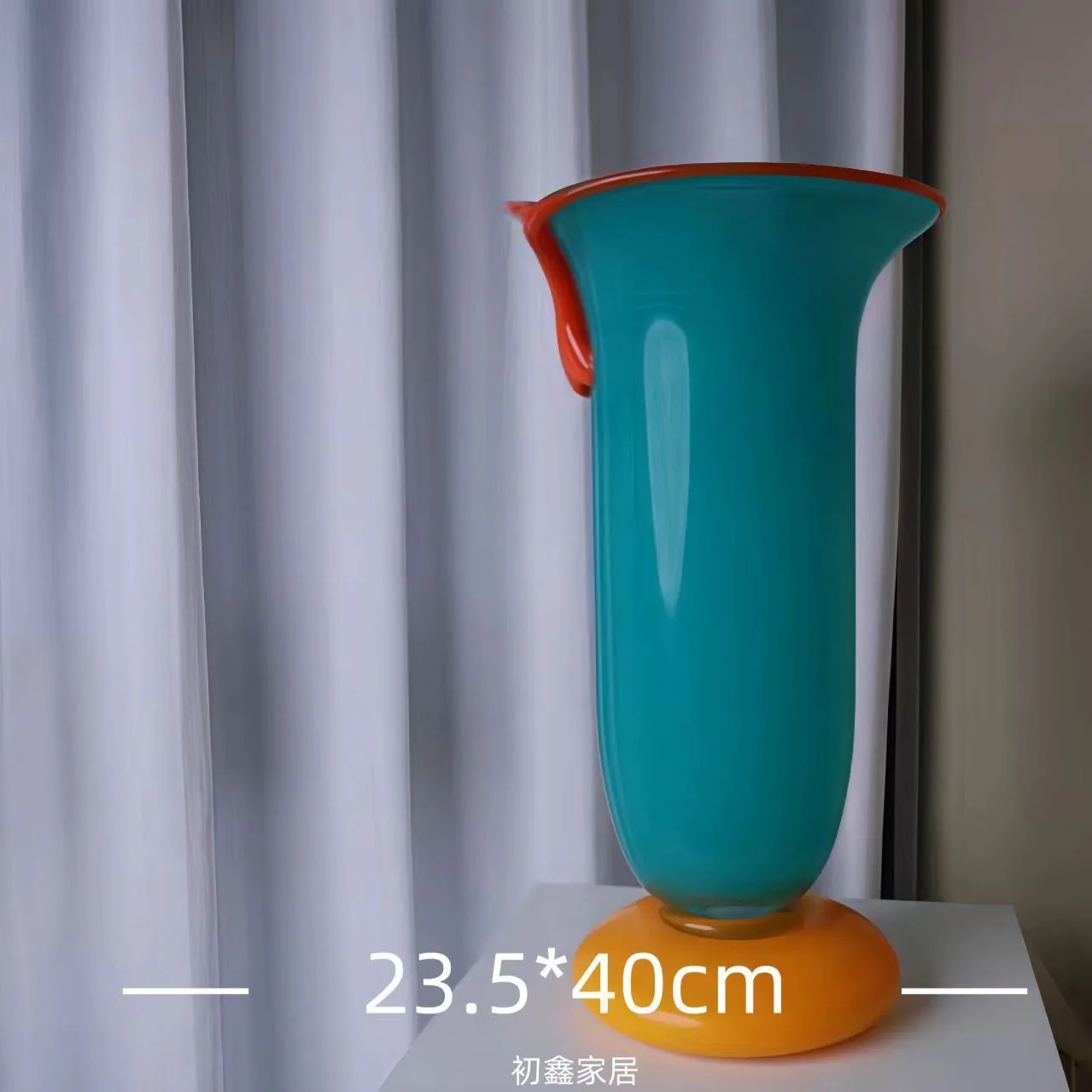 HP  Pastoral cream wind bell goblet ceramic vase guest dining table soft decoration simulated flower hydroponic pendulum