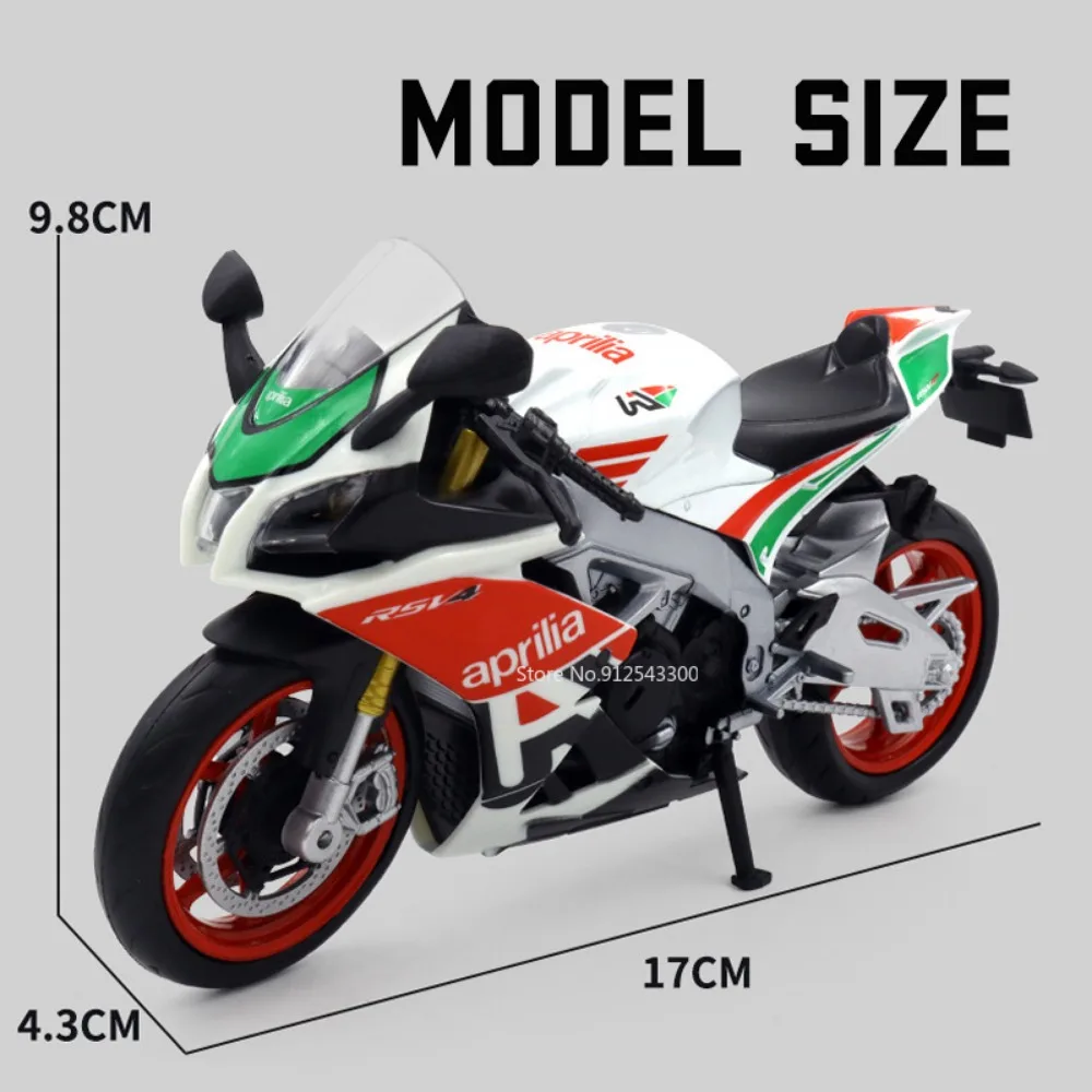 1/12 Aprilia RSV4 Alloy Motorcycle Model Toy Diecast with Shock Absorbers Model Motorcycle Collection Boys Toy Gifts Decoration