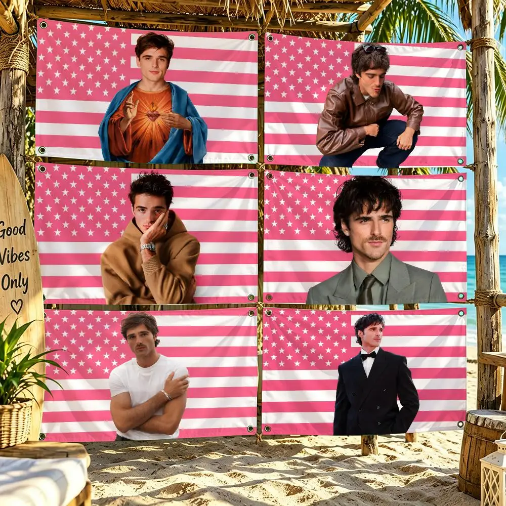 Jacob Elordi Actor Flags For Outdoor Party Home Living Room Bar Bedroom Decoration Soft Durable Tapestry Skin-friendly