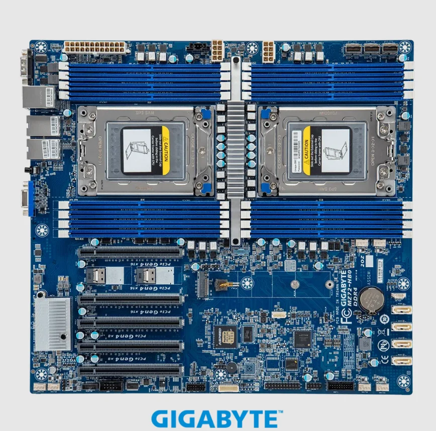 Gigabyt MZ72-HB2 Motherbaord Rev3.0 2x Amd Epyc 7763 Cpu 256Gb 2666V Rammen