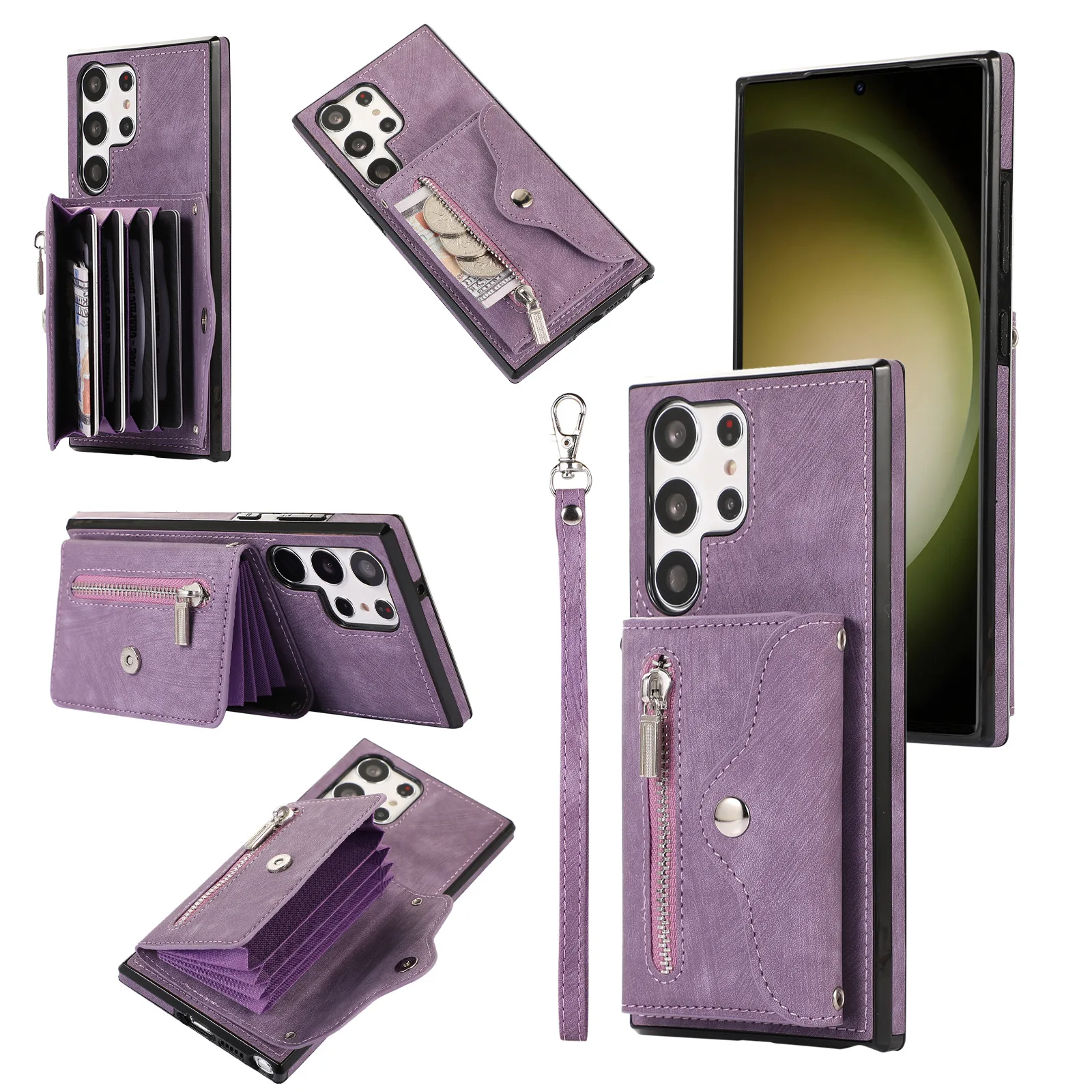 New model Galaxy S26 Ultra wallet phone case with hanging strap - Samsung card holder and anti-drop protection cover