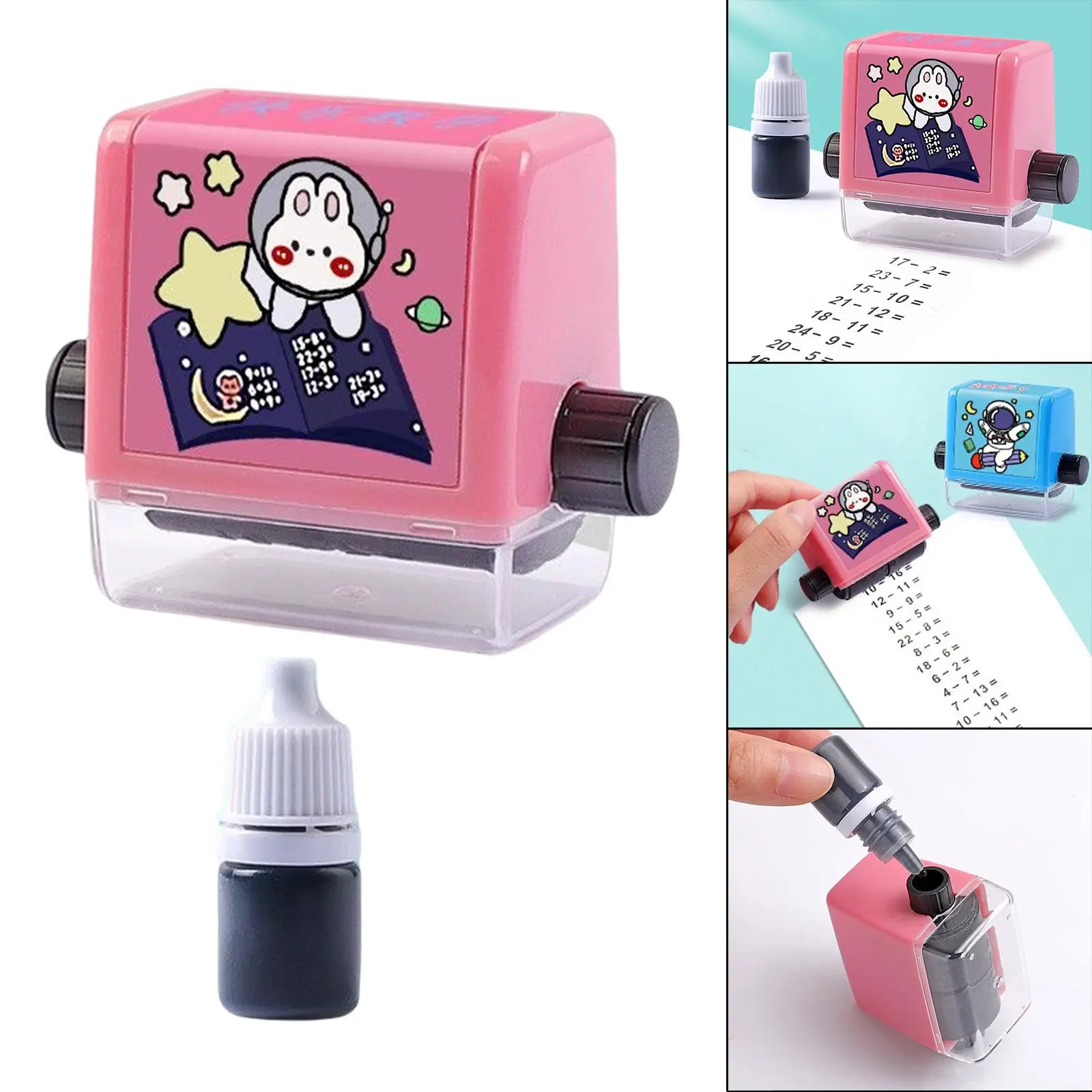 Roller Digital Teaching Stamp School Supplies Homeschool Kindergarten Arithmetic Tool Number Rolling Stamp for school Elementary