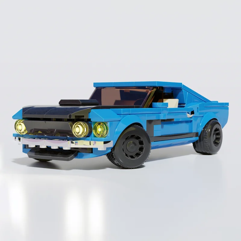 

MOC 314 шт. 1969 Boss 302 1:24 City Car Speed Champion Классический классический автомобиль Строительные блоки Кирпичная гоночная модель Детская игрушка в подарок