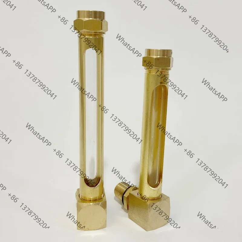 L‑Shape Brass Oil Level Sight Gauge 1/4