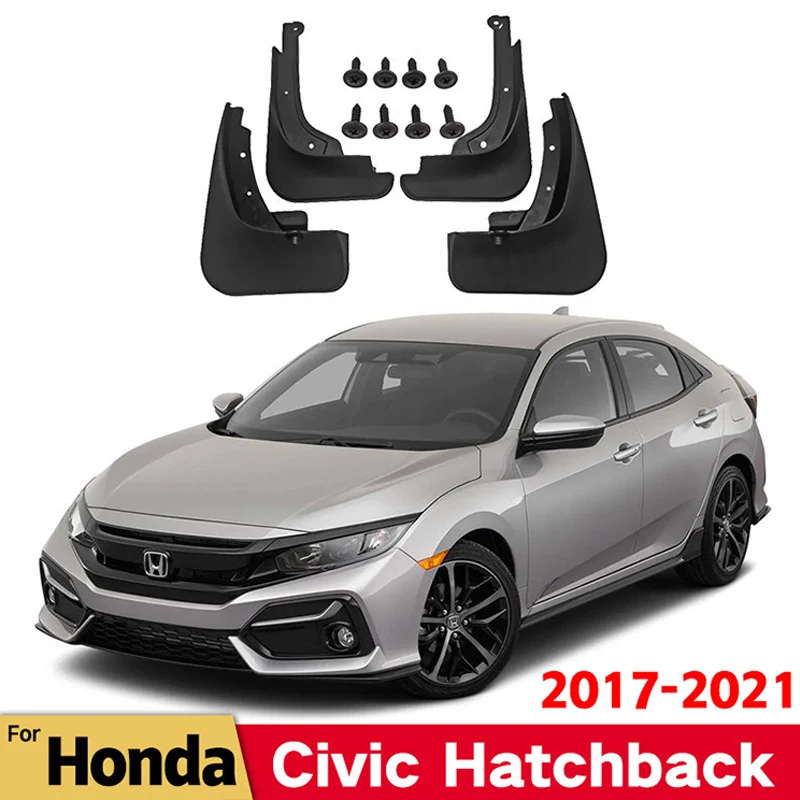 

MudFlaps For Honda Civic Hatchback Sport 10th Mud Flaps Splash Guard Mudguards Front Rear Fender Auto Styline Car Accessories