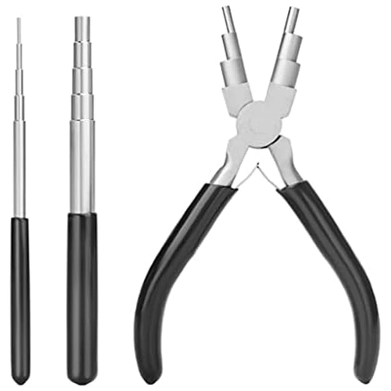 Wire Looping Tool Wire Looping Mandrel And 6 In 1 Bail Making Plier For Jewelry Wire Wrapping And Jump Forming