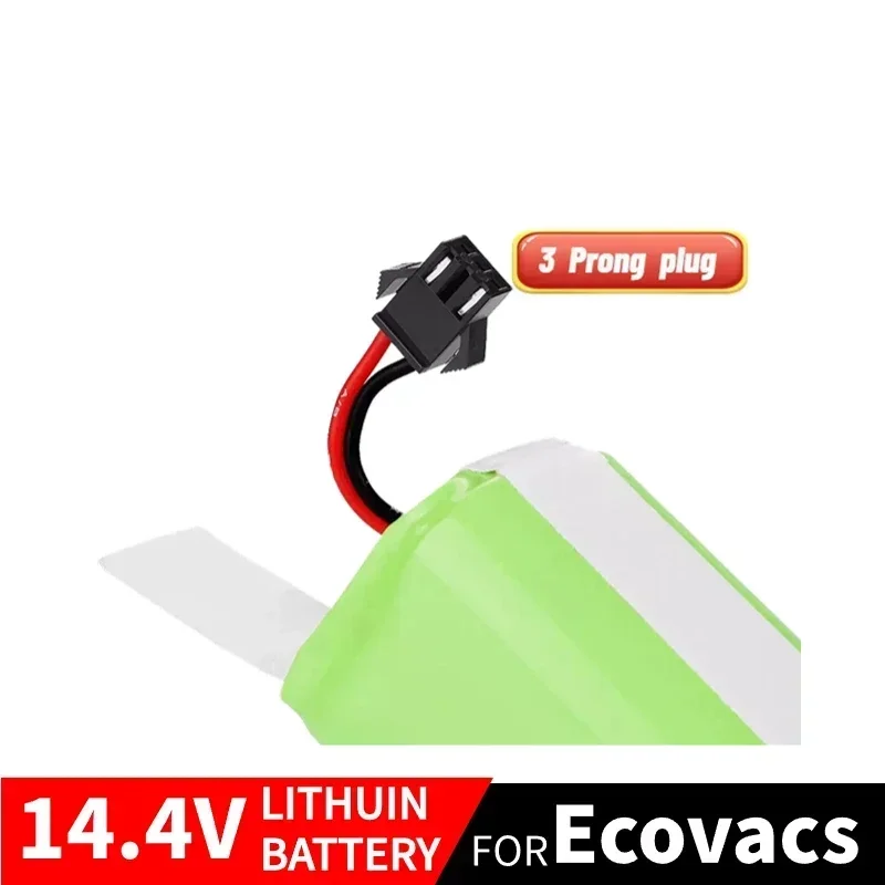 14.4V 2600mAh Li-ion Battery for Conga Excellence 990 1090 1790 1990 Ecovacs Deebot N79 N79S DN622, Eufy Robovac 30 35C