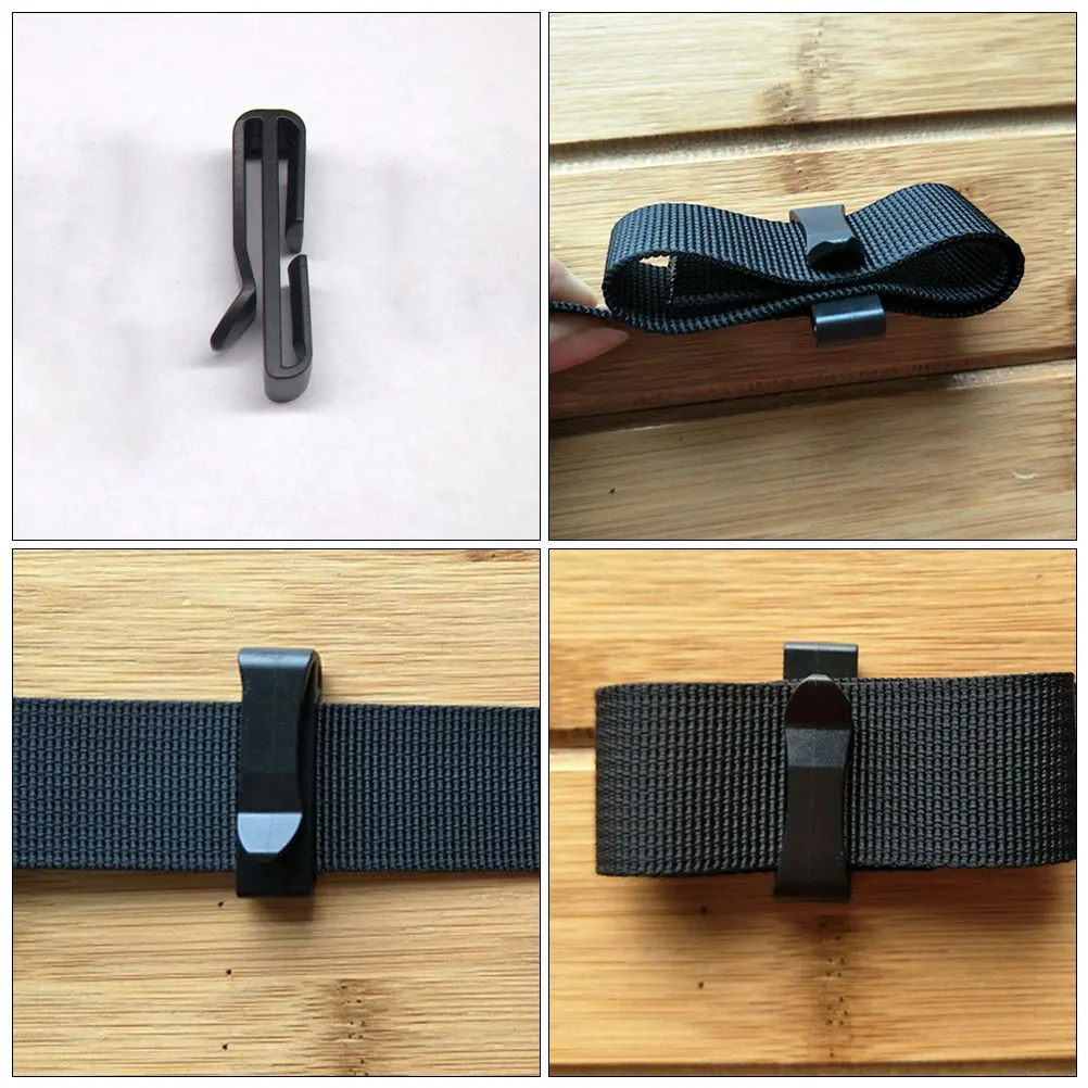 

10 PCS Belt Clip Buckle Webbing Key Backpack Strap Plastic Keeper Clips for Kids