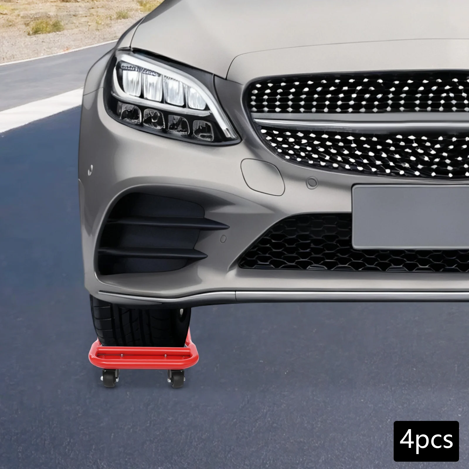 الصلب الأحمر 45x32.5x10.3 سنتيمتر عربة أربع قطع 6000 رطل الحاملة عربة محمولة كتلة بكرة #1