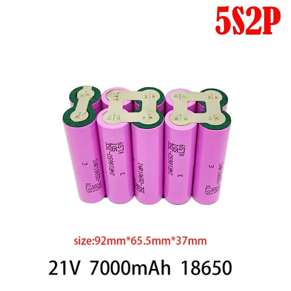 18650 35E 3500mAh 7000mAh 14000mAh 3S 4S 5S 6S 8S 7.4V 12.6V 14.8V 18V 25.2V 29.6V لبطاريات مفك البراغي لحام البطارية