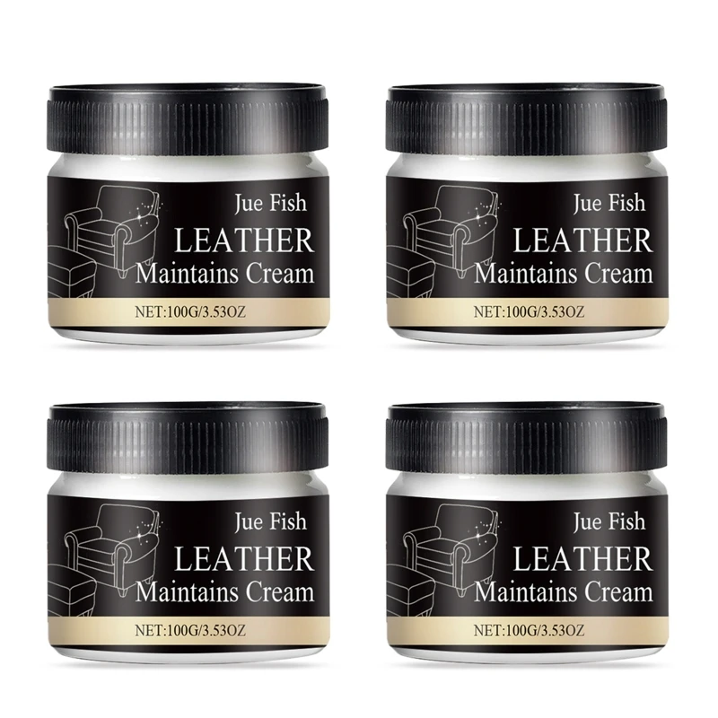 Set of 4 Natural Leather Filler Repair Compound Furniture Restoration Cream