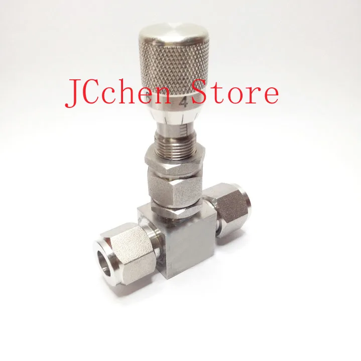

1/8" 1/4" 3/8" 1/2" 3 4 6 8 10 12mm Tube Compreesion Flow Control Microscale Needle Valve 304 Stainless Steel