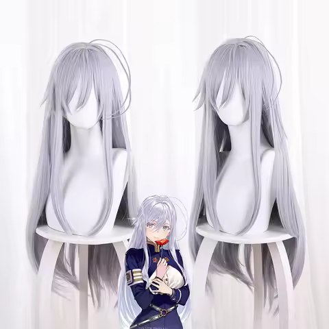 Anime Eighty Six Vladilena Milize Cosplay Wig Grey Purple Synthetic Fiber Hair For Women
