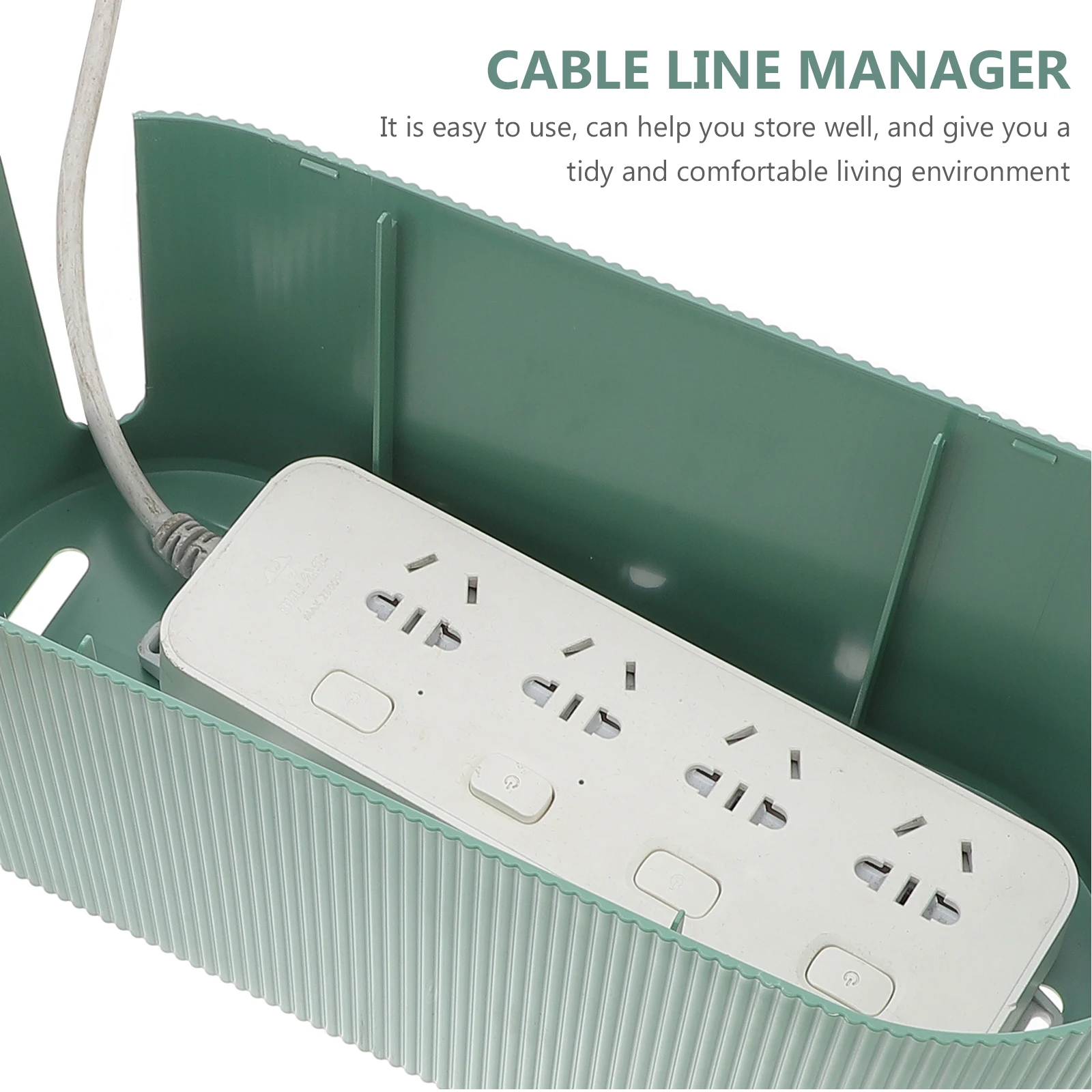 

Cable Storage Box Wire ganizer for Cords Green Charging Container ABS Durable Practical Long Life Tidy Living Power Strips