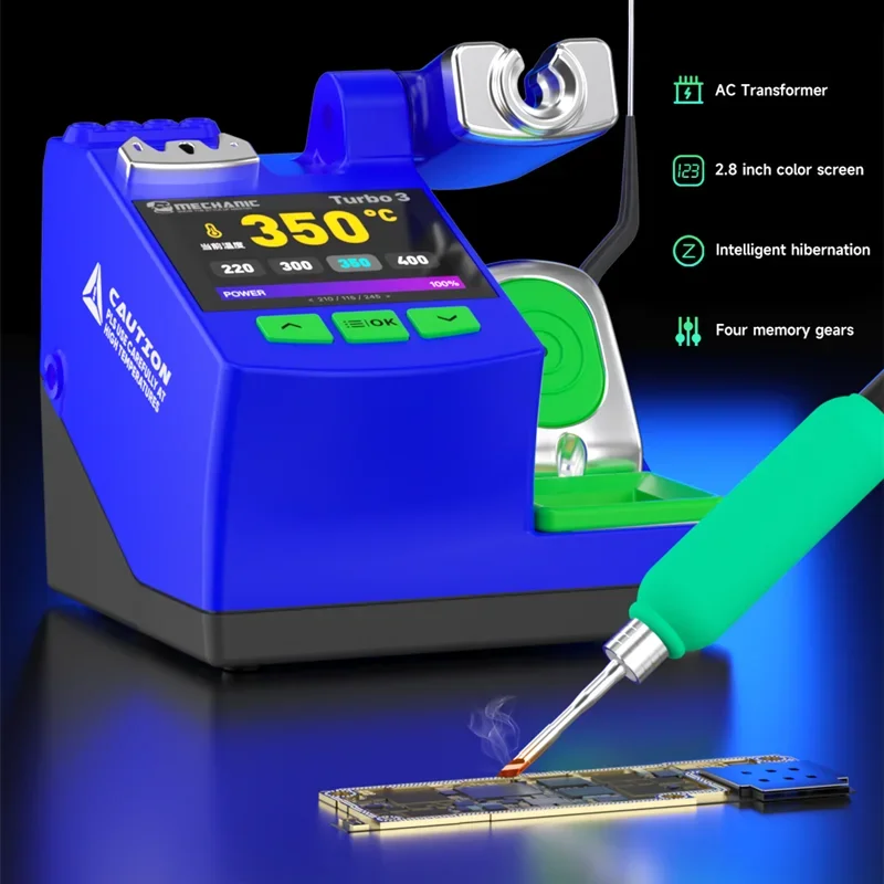 

MECHANIC Turbo 3 150W Intelligent Precision Nano Soldering Station Soldering Iron Head Repair Welding BGA Rework Station Tool