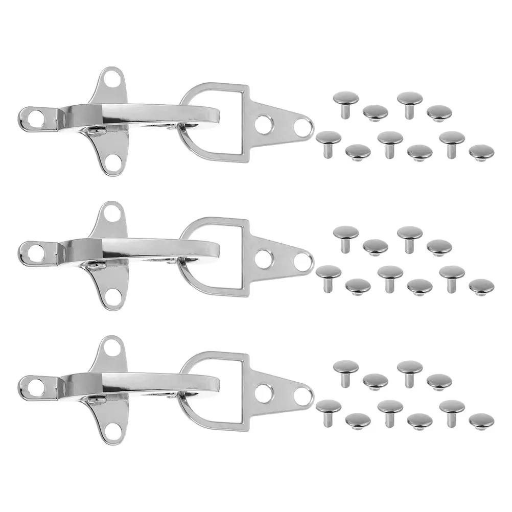 

3Sets Aircraft Buckle Waist Tightener Metal Clasp for Jackets Coats Bags Secure Fastening Replacement Buckle Clips Fashionable