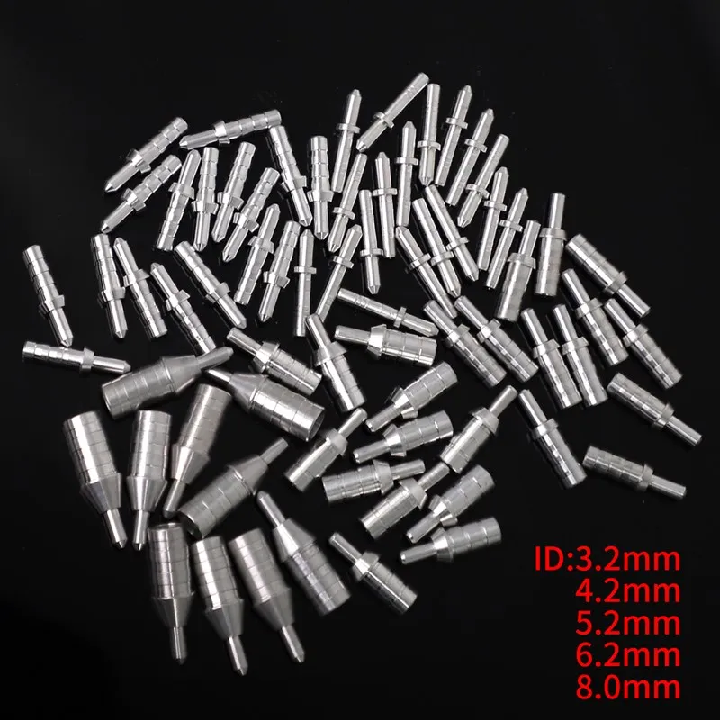 

Archery Compound Recurve Bow Arrows, Aluminum Nock Pin for Arrow Shaft, ID 3.2mm, 4.2mm, 5.2mm, 6.2mm, 8.0mm, 50Pcs