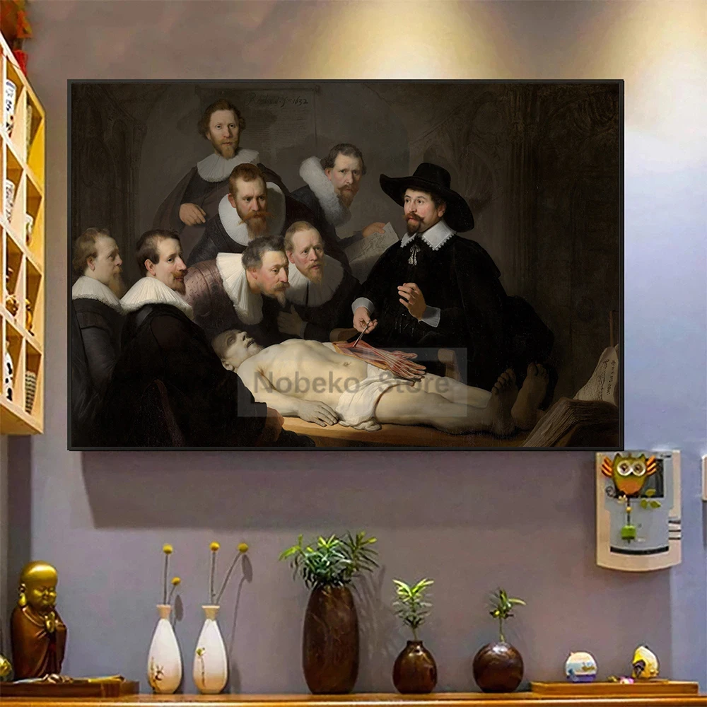 Famous Dutch Baroque Painter Rembrandt Works Poster Classics Portrait Prints Canvas Painting Wall Art Pictures Home Room Decor