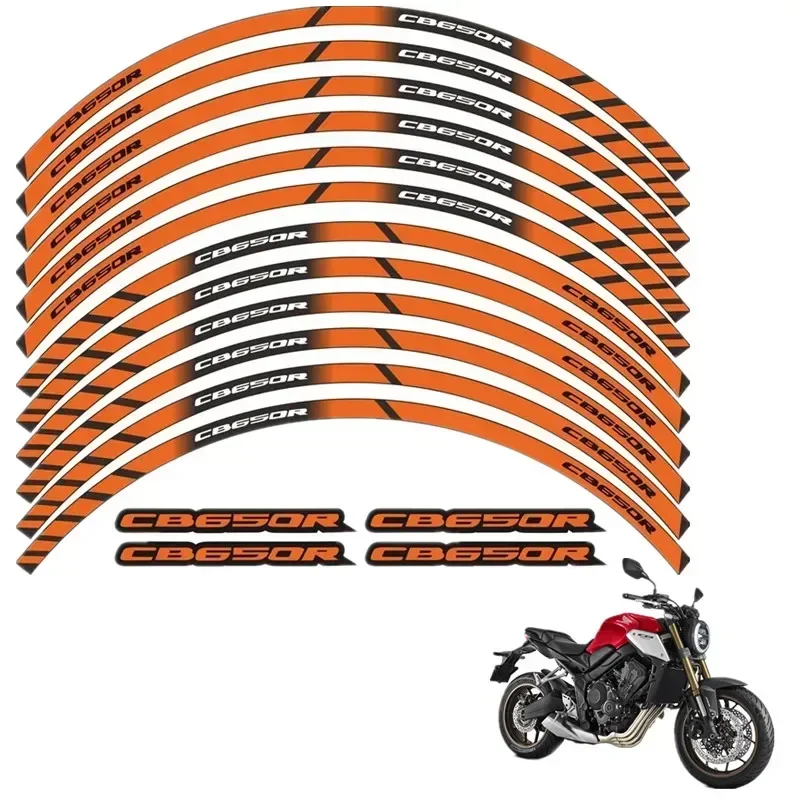 For Honda CB650R CB650 R Motorcycle Parts Contour Wheel Decoration Decal Sticker - Orange