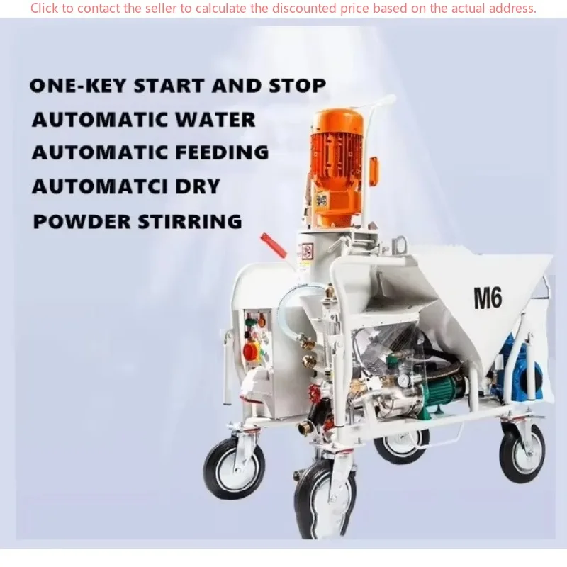 M6 High Quality Gypsum Spraying Machine Mortar Plastering Machine Plaster Station Wall Putty Spray Machine