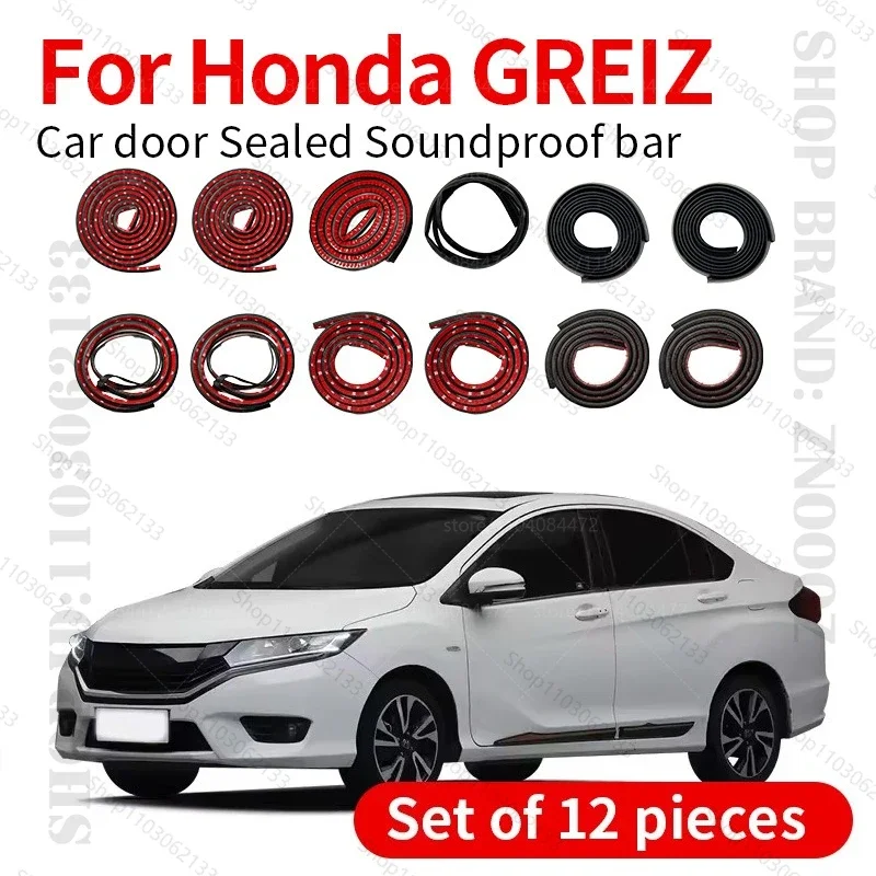 Car Door Seal Strip Rubber Double Layer Sealing Protector Soundproof Strip Dustproof Seal Strip 12PCS Set For Honda GREIZ DA6