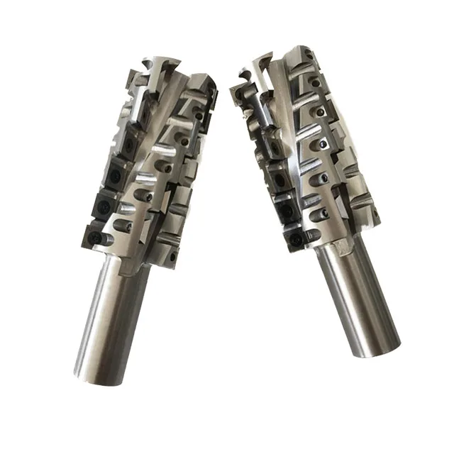 Carbide Insert Bearing 20*50*60mm Helical Cutter for Trimming Wood Spoilboard Surfacing CNC Router Bits